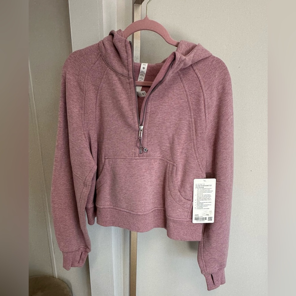 Lululemon Athletica Mauve Hoodie Half Zip Scuba *NWT*